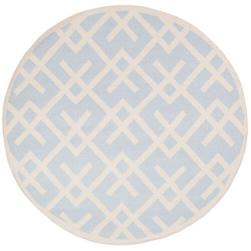 SAFAVIEH Dhurries DHU552B Light Blue / Ivory Rug - Picture 4 of 24