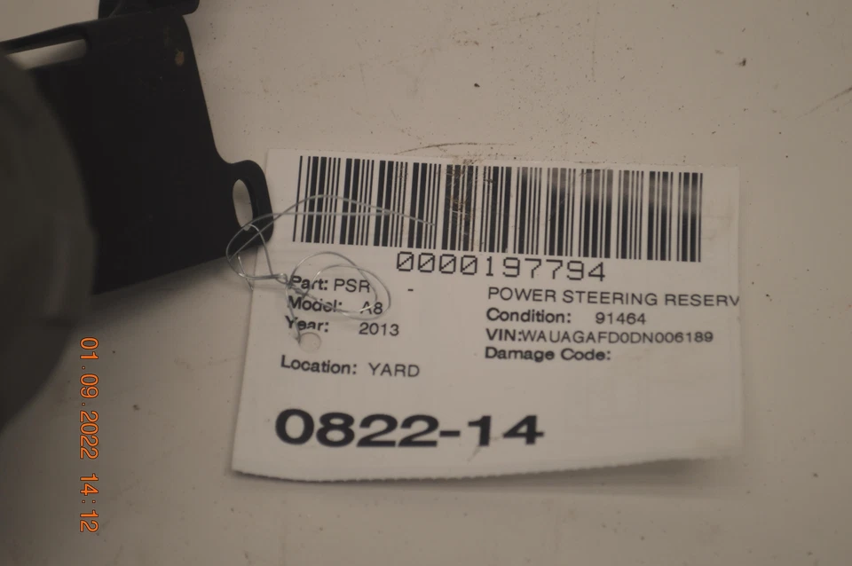 AUDI A8 2013-2014 3,0 L QUATTRO DIRECCIÓN ASISTIDA DEPÓSITO Y TAPA CON SOPORTE OEM Foto 3 de 3