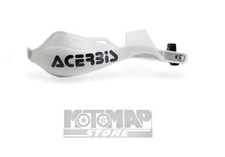 Coppia Paramani Acerbis Rally Pro Enduro Motard + Kit Mont D.22 E D.28.6 Bianco