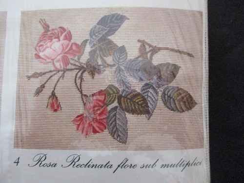 VINTAGE WOMAN'S JOURNAL REDOUTE ROSE NEEDLEWORK TAPESTRY KIT 4 1959 NEW RARE - Picture 2 of 6