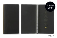 PLOTTER 5001 6-Ring Leather Binder Pueblo Narrow Size Black Color NEW JAPAN