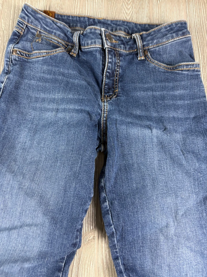 Женские джинсы Aura 6 КОРОТКИХ синих джинсов прямые штанины внутренний шов 27 - Изображение 2 из 4