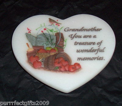 MARBLE HEART FOR GRANDMA ''GRANDMOTHER YOU ARE A TREASURE OF WONDERFUL MEMORIES''