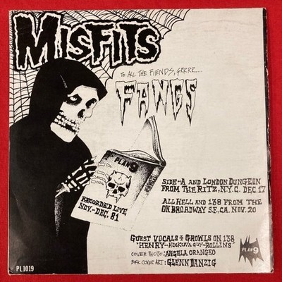 Misfits / Evilive 1982 US Original Orange Labels 7in Plan 9