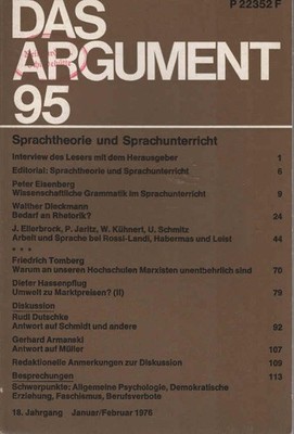 Das Argument. Zeitschrift für Philosophie und Sozialwissenschaften. Nr. 95 : Spr
