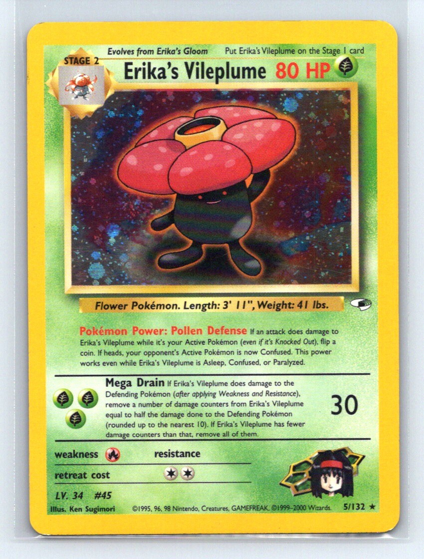 Erika's Vileplume 英語版 5/132 Erika's Vileplume Gym Heroes Holo #005/132 English Pokemon Card