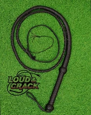 Genuine Cow Hide leather Bullwhip 4 feet 12 plates Bull whip handmade Whip