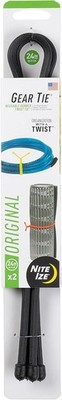 Nite Ize NI-GT24-01-2R3 Gear Reusable Rubber Twist Tie 24 in. -2 Pack-Black,