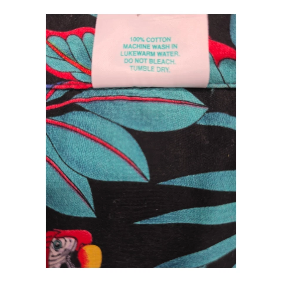 Мужская гавайская рубашка Aloha Jade Fashions с цветочным рисунком попугай черный хлопок размер L - Изображение 4 из 4