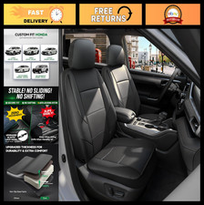 GIANT PANDA Front Seat Covers for Honda CRV HRV Civic Accord Element, Faux Leath