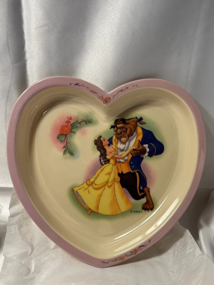 Conjunto de louça vintage Disney Beauty and the Beast prato tigela xícara, etc. NOS - Imagem 3 de 4