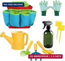 Cididu 8PCS Kids Garden Tools Set, Boys Girls Gardening Kit Tools Including Wate