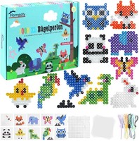 Homgaty Groß BüGelperlen 10Mm Set, 1000 StüCk Xl Steckperlen Mit Steckplatte