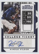 2020 Panini Contenders Draft Picks College Ticket Kindle Vildor #224 Auto 01su