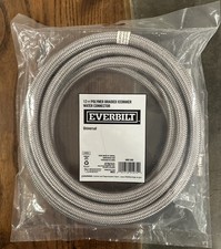 EVERBILT 12' Braided Ice Maker Supply Line Water Connector Hose BRAND NEW SEALED
