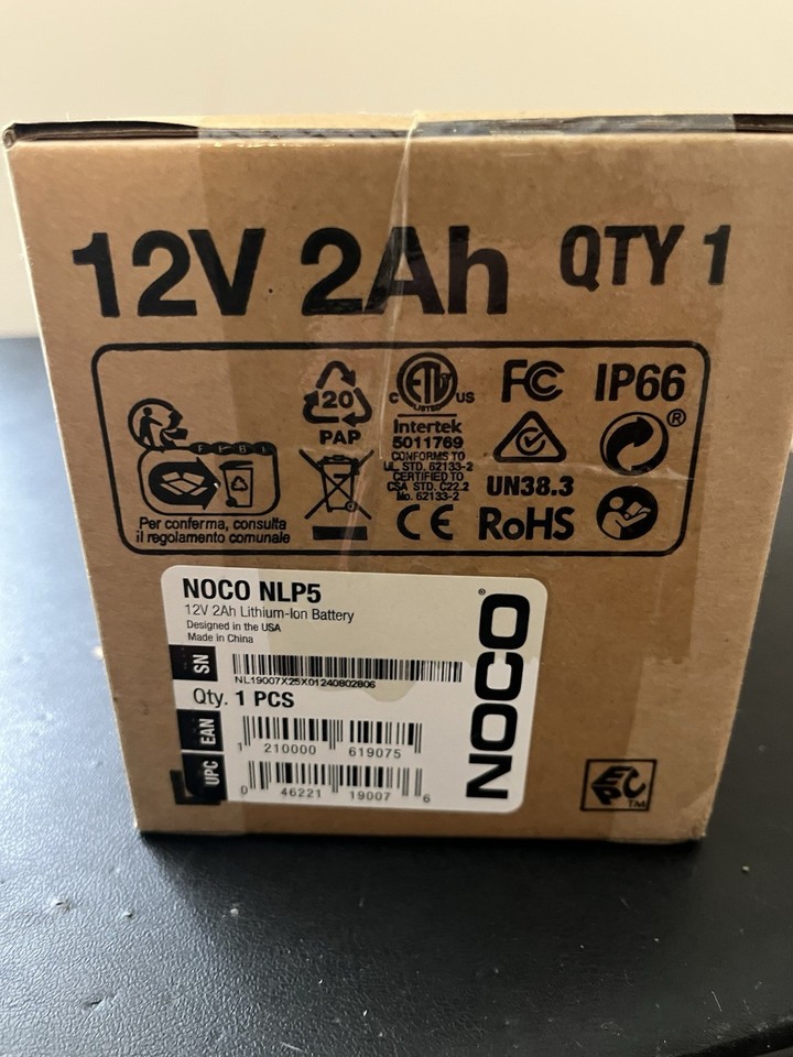 NOCO Lithium NLP5, Groupe 5, Batterie De Powersports Au Lithium 250A Batterie De Moto 12v 2ah Avec Bms Dynamique Pour Motos Quad Et Scooters