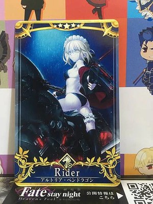 Artoria Pendragon Stage 5 Rider Star 5 FGO Fate Grand Order Arcade Mint Card