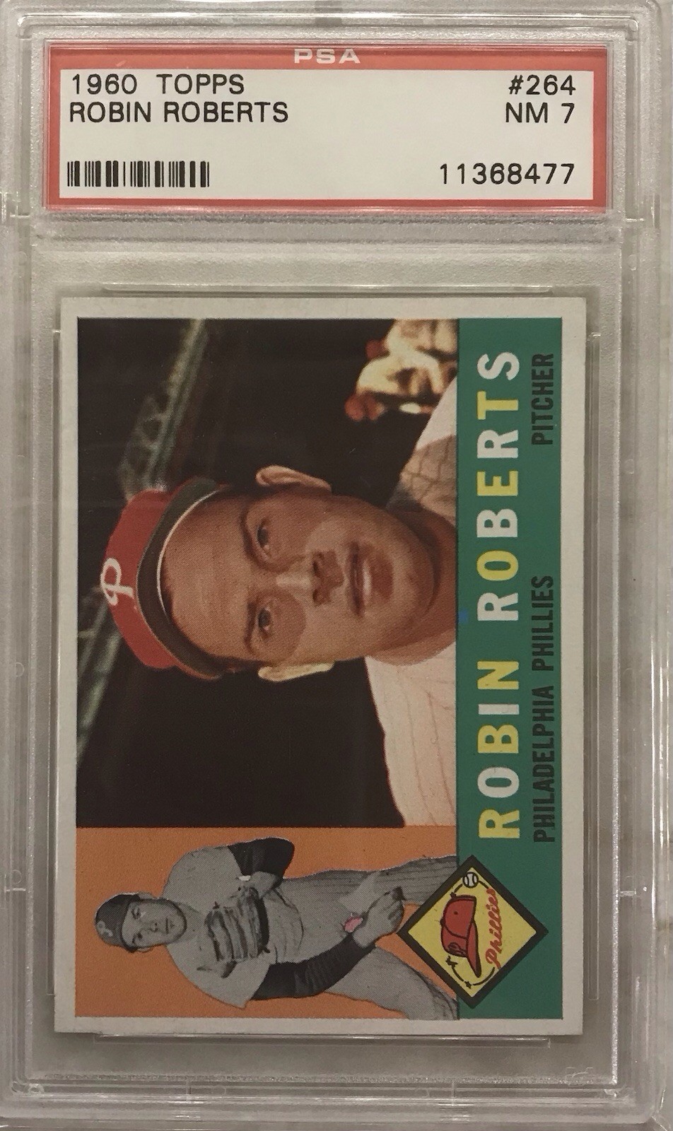 1960 TOPPS #264 ROBIN ROBERTS PSA 7