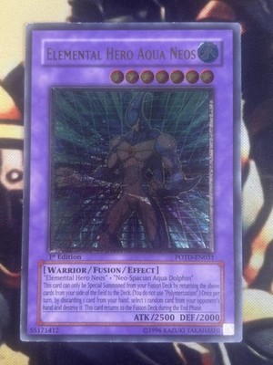 Yugioh: Elemental Hero Aqua Neos - POTD-EN031 - Ultimate Rare - 1st Edition - LP