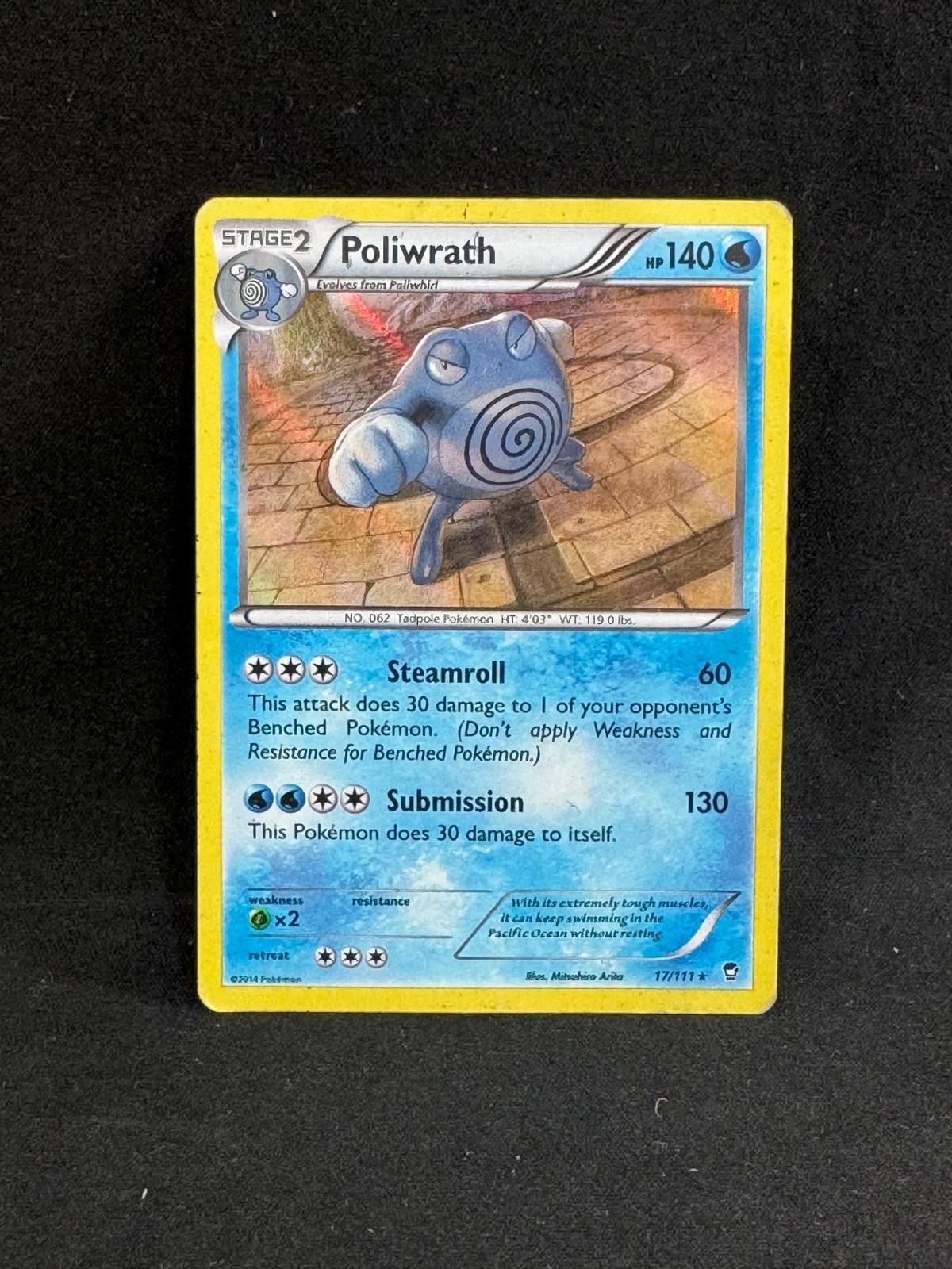 Poliwrath 17/111 Holo Rare Furious Fists Pokemon Holo Heavily Played