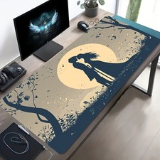 1 Large E-Sports Gaming Mouse Pad with a Silhouette of a Couple Embracing Under