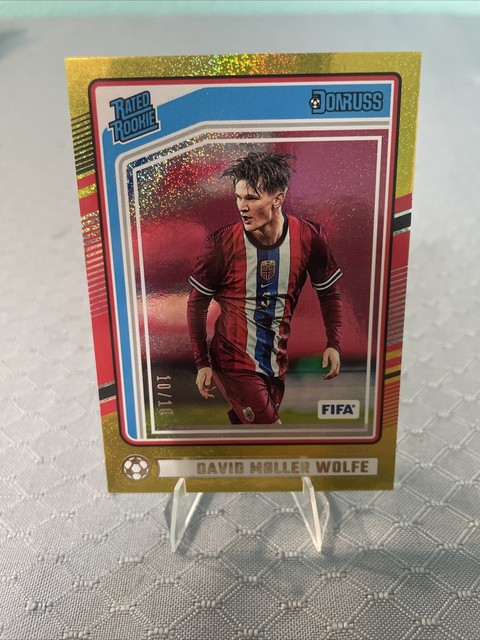 2024-25 Panini Donruss FIFA Gold Sparkle Rated Rookie David Moller Wolfe 10/10