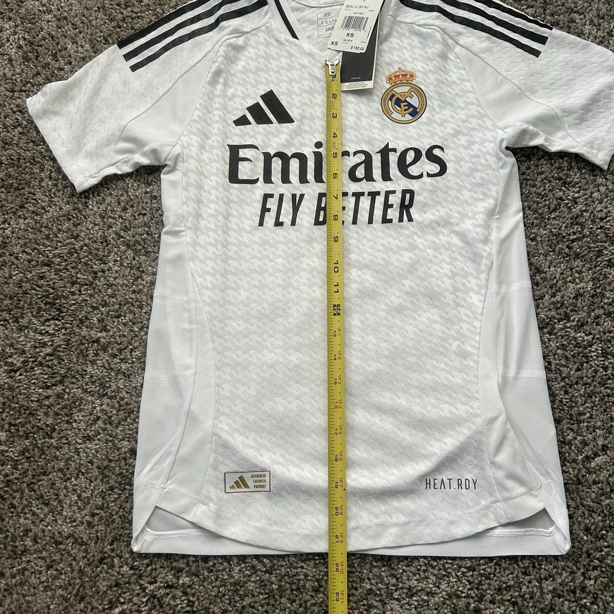 Adidas Real Madrid 24/25 Authentic Home Soccer Jersey White Mens
