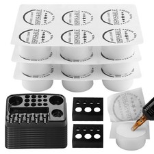 RHEIN 18 Tattoo Dip Foam Cup 2 Ink Holders 12 Tray Cleaning Needles...