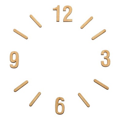 Wooden Clock Numbers Kit Arabic Numeral