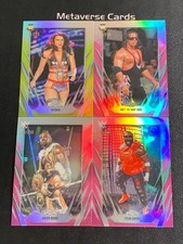 2026 Topps Chrome WWE Yellow Pink Refractor /275/250 Lot x 4 Bret Hart Victoria