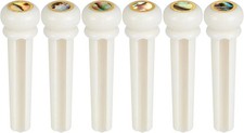 Bone Guitar Bridge Pins, for Acoustic Guitar, Accessories, Abalone Dot Inlied