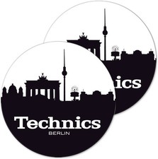 Magma LP-Slipmat Technics Berlin Plattenspieler Schwarz Gummimatte Skyline Matte