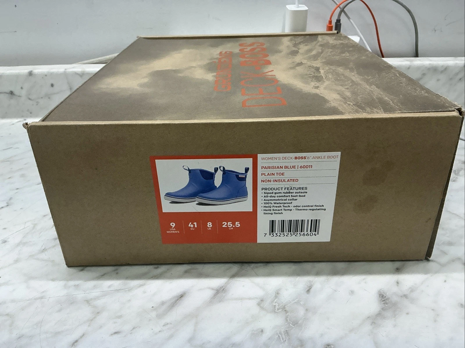 Grundens Women’s Deck-Boss 6” Ankle Boot Parisian Blue