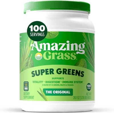 Amazing Grass Super Greens Powder, Organic, Greens Superfood Powder, 28.1 oz
