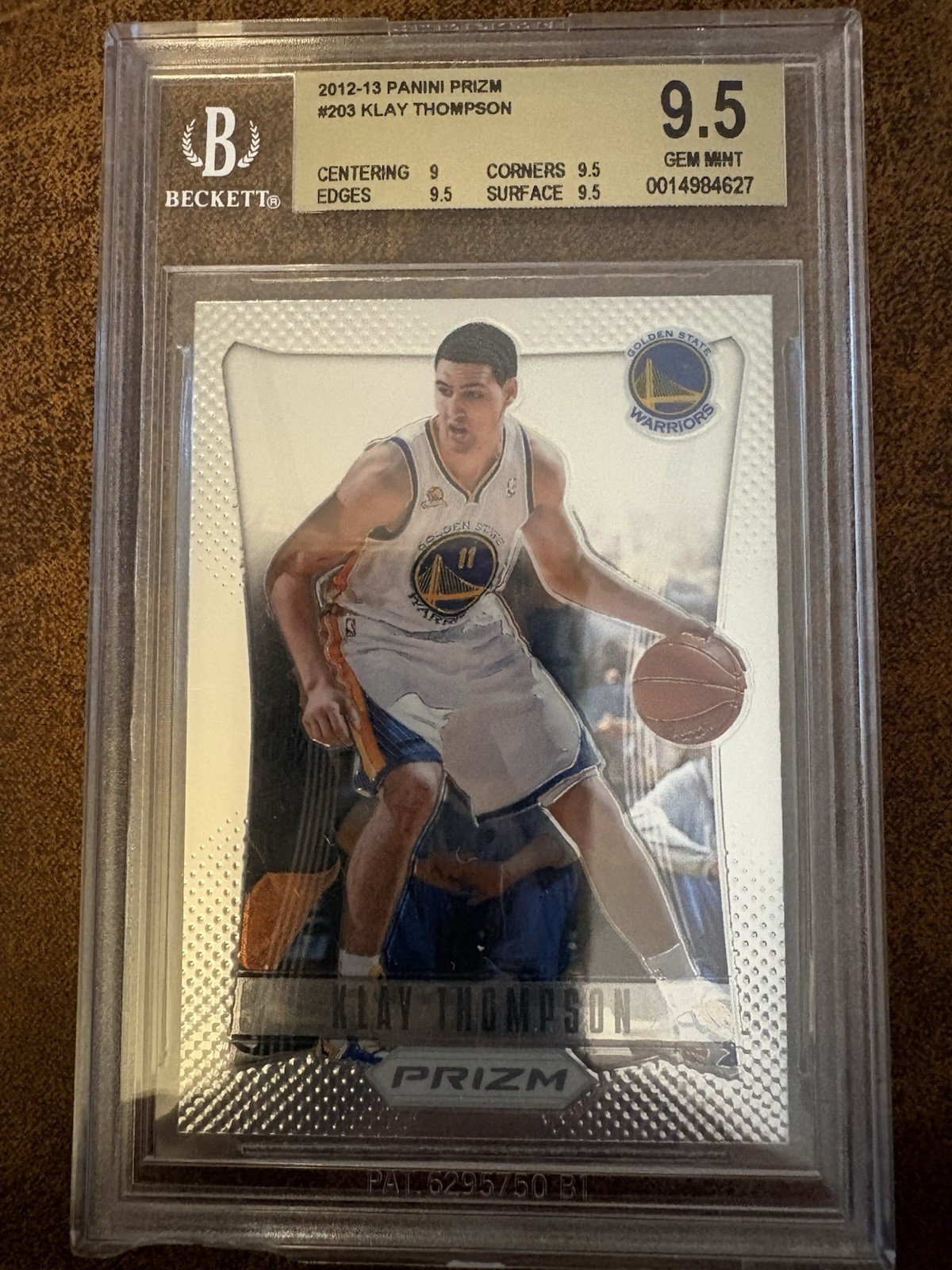 2012-13 Panini Prizm Klay Thompson Rookie #203 BGS 9.5 GEM MINT RC - Warriors
