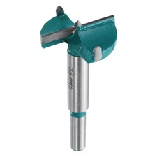 Forstner Drill Bit 1-1/2" (38mm) Carbide Wood Hinge Hole Opener Round Shank