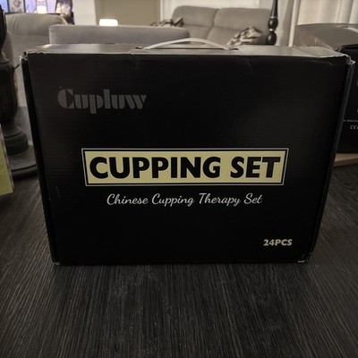 NIB Cupluw Cupping Set, 24 Cups Kit for Massage Therapy, Chinese Cupping Pump