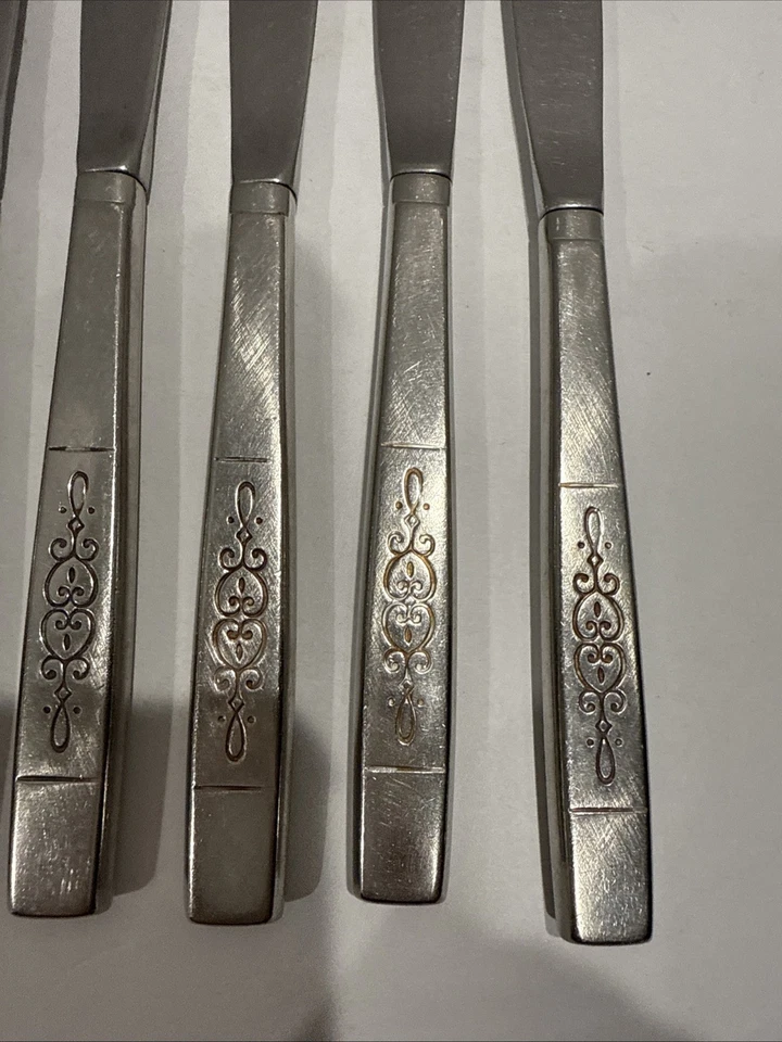 Lote de 7 - Cuchillos de cena de lujo Wm A Rogers Oneida Ltd Rochester S/S Foto 3 de 4