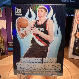 Donovan Clingan 2024-25 Donruss Optic White Hot Rookies Purple Holo Card No. 11