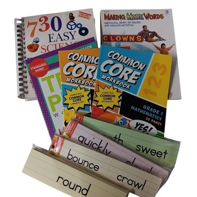 First Grade Work Books Science Words Book and Vocabulary Cards Book Learning Lot