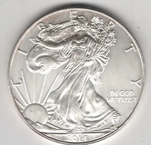 2014 WALKING LIBERTY AMERICAN EAGLE .999 FINE SILVER DOLLAR COIN 1oz. $1 USA