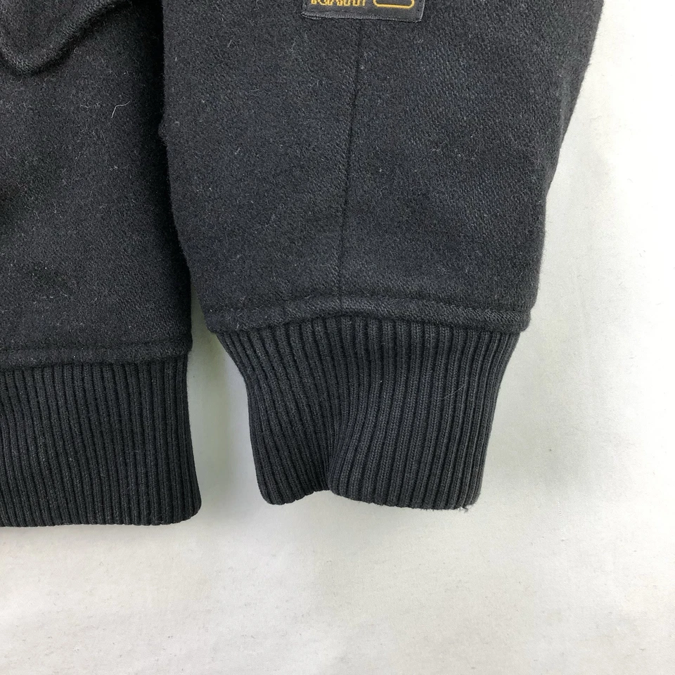 G Star Raw Artner Bomber Mens XL Black Wool Full Zip Jacket - Image 2 of 4