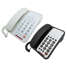 Landline Telephone Corded Desktop Large Button Phone for Seniors with Redial