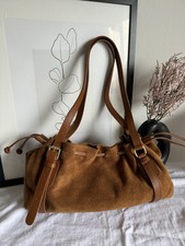 Borsa Da Donna, Borsa In Pelle E Pelle Scamosciata, Borsa Baguette