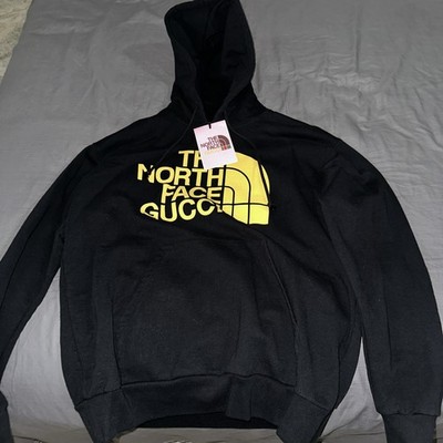 Gucci X The North Face Black Logo Print Cotton Hoodie  XS