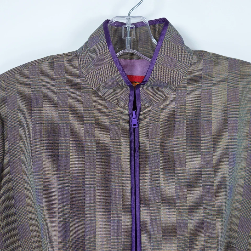 Shanghai Tang Pantalón Chaqueta Conjunto de 2 Piezas Mujer 10 Cuadros Seda Diseñador Lujo Oriental Foto 3 de 4