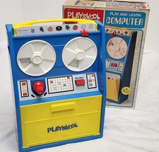 Vintage Playskool Play and Learn Computer Learning Toy 1972 w/Cards/Original Box