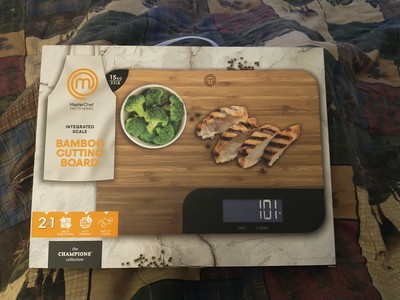 Master Chef Bamboo Cutting Board And Integrated Scale