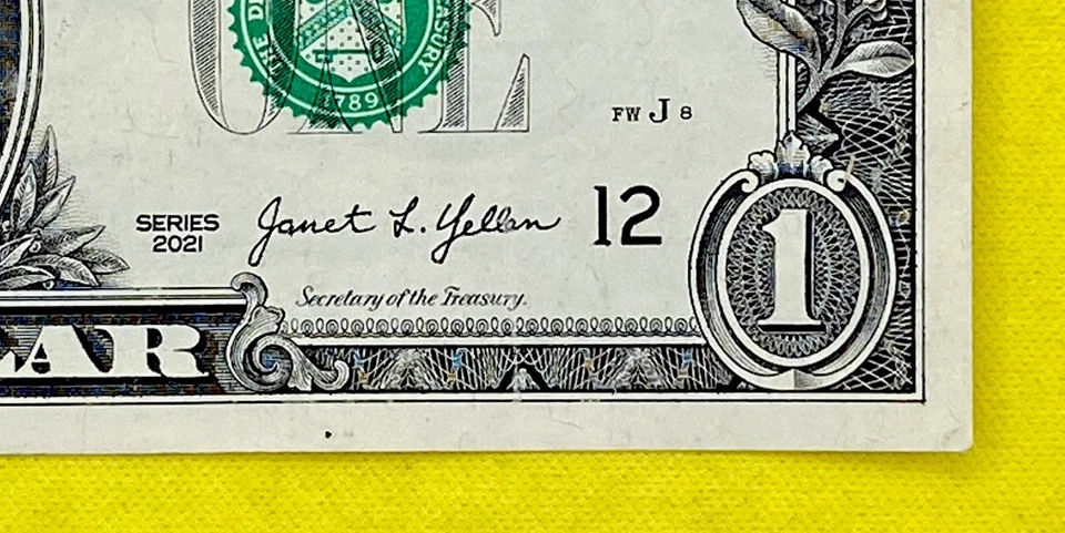 October 1958 5 Birthday Note 10195805 Fancy Serial Number $1 Dollar Bill FW 2021 - Image 4 of 4