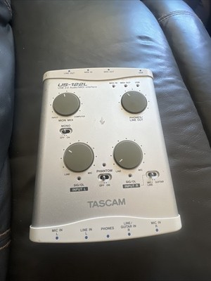 Tascam US-122L USB 2.0 Audio/MIDI Interface External Sound Card 4 Aux Mic Guitar